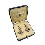 K. Faberge Imperial Russian 14K (56K) Rose Gold 1.36ct Diamond Earrings