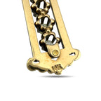 14K Yellow Gold Antique 1ct Diamond Cross Pendant
