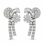14K White Gold Flexible 2.0ct Diamond Strand Earrings