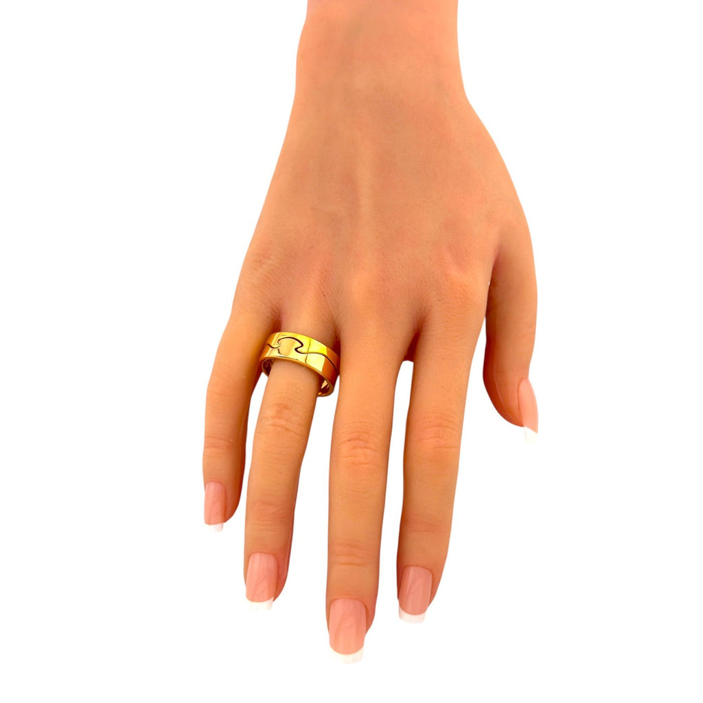 Georg Jensen Two Tone 18K Gold Convertible Ring