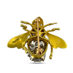 18K Yellow Gold 1.9ct Diamond Fly Brooch