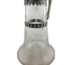 Antique Imperial Faberge Silver Cut Glass Decanter Carafe Circa 1900s