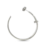 Cartier Juste un Clou 18K white gold diamond hoop earring with clasp