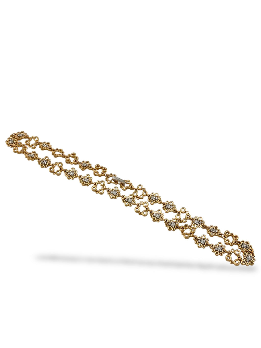 18K Rose Gold Bubble Motif Necklace with 1.1ct of Diamonds