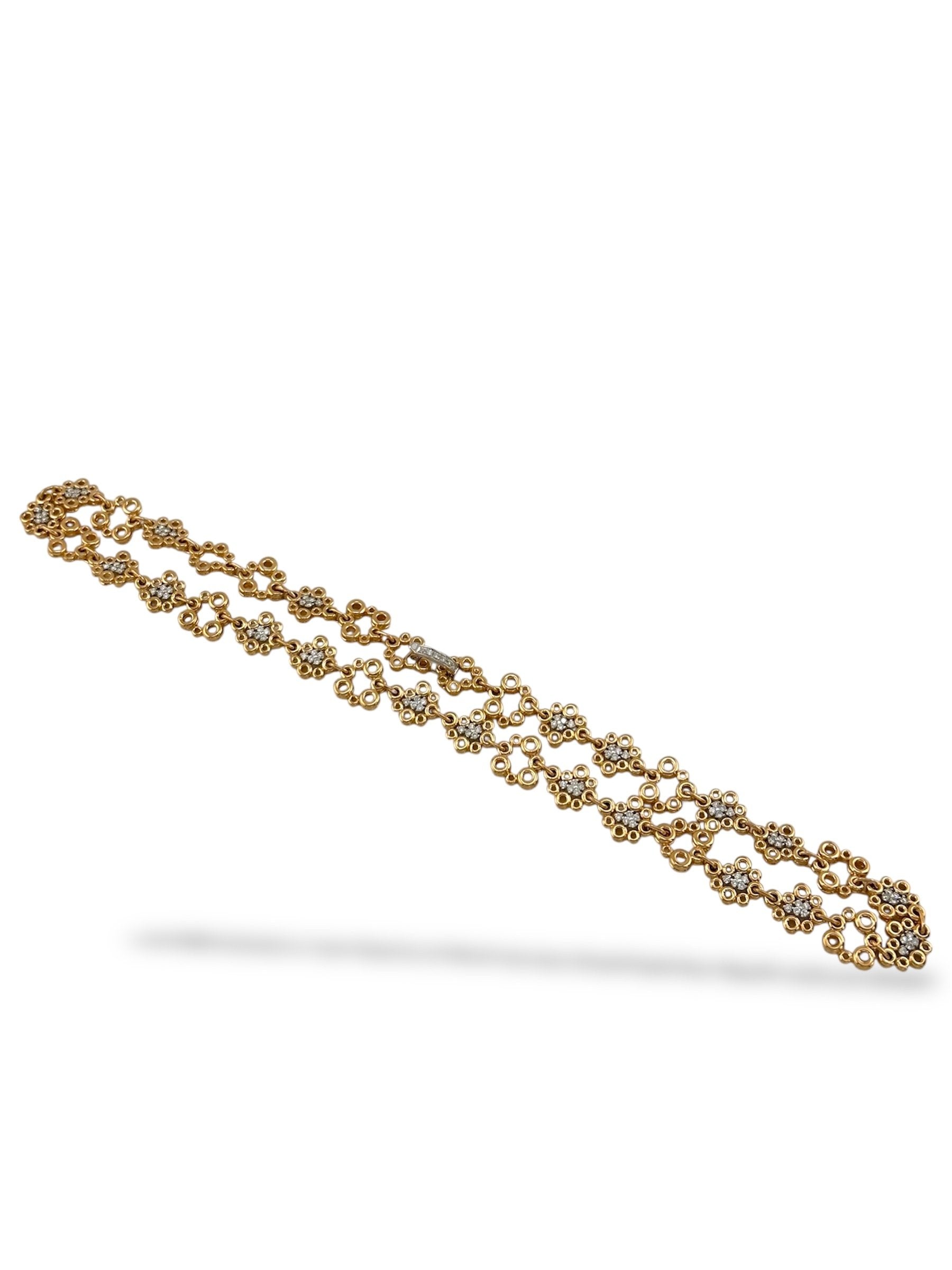 18K Rose Gold Bubble Motif Necklace with 1.1ct of Diamonds