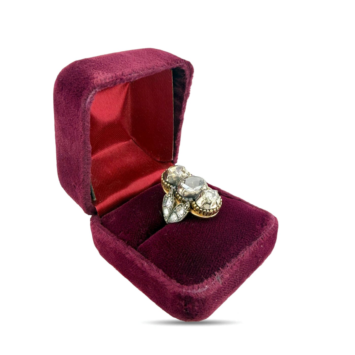 K. Faberge Imperial Russian 14K (56K) 14K Yellow Gold Old Cut 4.20ct Diamond Ring
