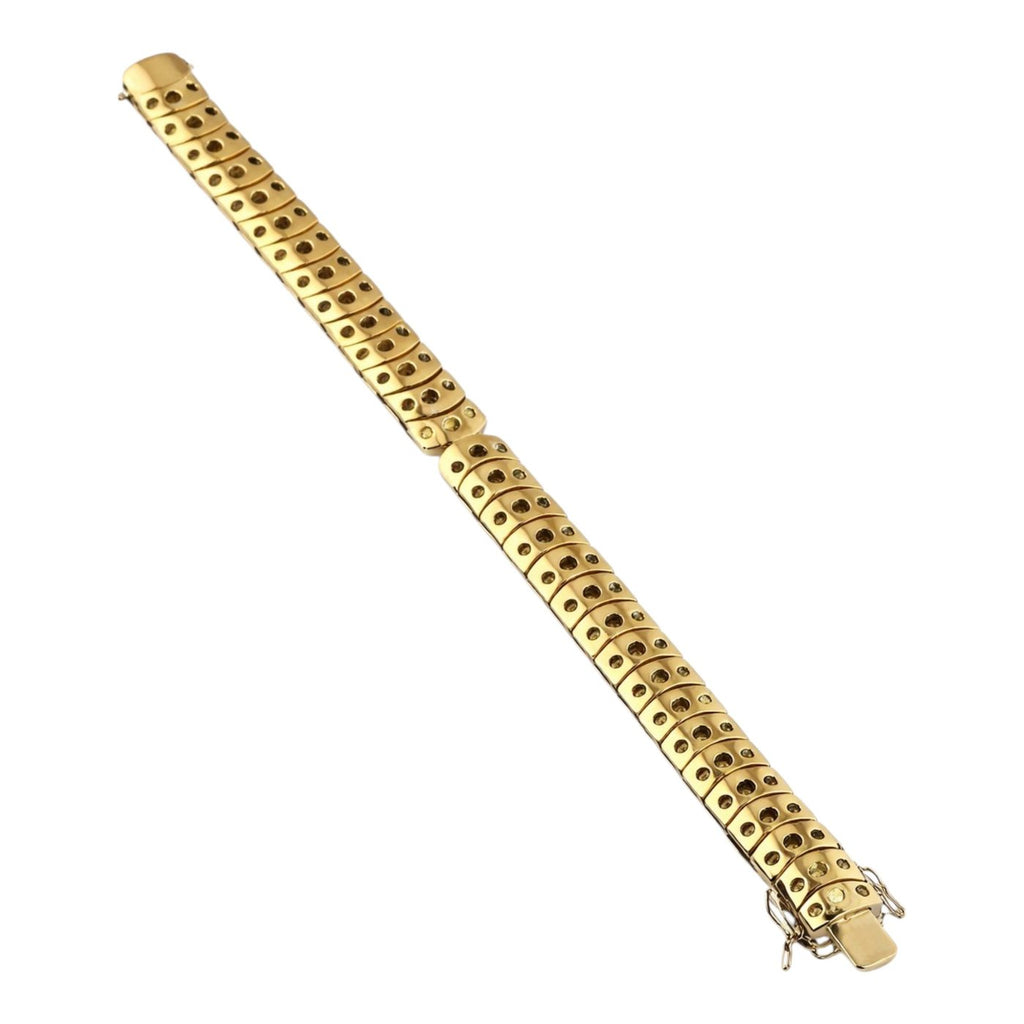 18K Gold Flexible 5.0ct Diamond Bracelet