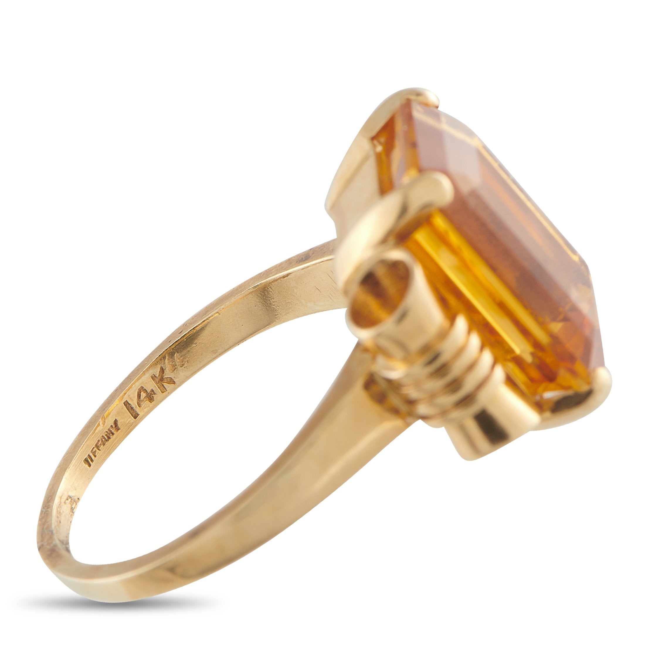 Tiffany & Co. - 14 kt. Yellow gold, Tiffany & Co. 14K Yellow Gold  Citrine Ring