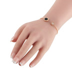 Bvlgari Bvlgari Onyx Diamonds 18K Rose Gold Open Cuff Bracelet