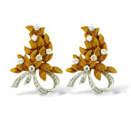 18K Yellow Gold Earrings with 44 Diamonds