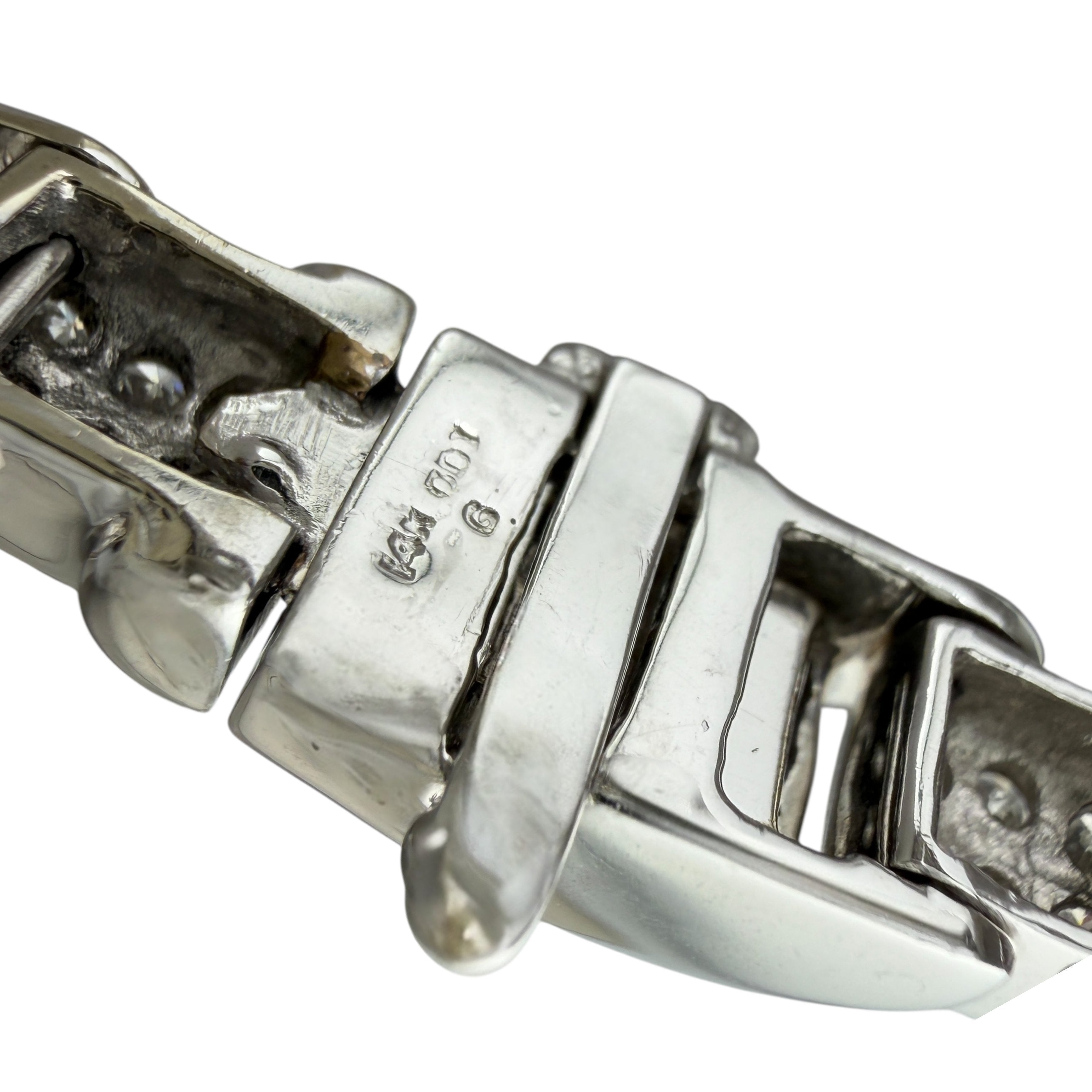 14K White Gold 5.94ct Diamond Link Bracelet