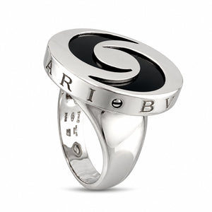 Bvlgari Yin and Yang 18K White Gold Spinning Top Ring