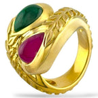 Valentin Magro 18K Gold Ring with 4.5ct Ruby and 4.0ct Emerald