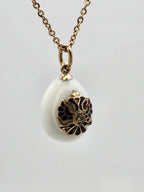 K. Faberge Russian Antique Gold Diamond & Blue Enamel Egg Pendant 1890s