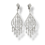 Crivelii 18K White Gold and  8.00ct Diamond Earrings