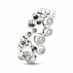14K White Gold 1.00ct Diamond Abstract Flexible Band Ring