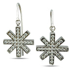 Hami 18K White Gold 1.31ct Diamond Star Necklace and Earring Set