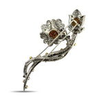 18K Yellow Gold 10.50ct Diamond Floral Brooch