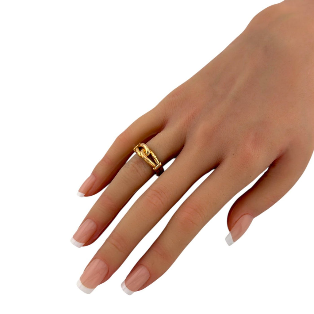 Tiffany & Co. 18K Rose Gold Interlinked Design Ring