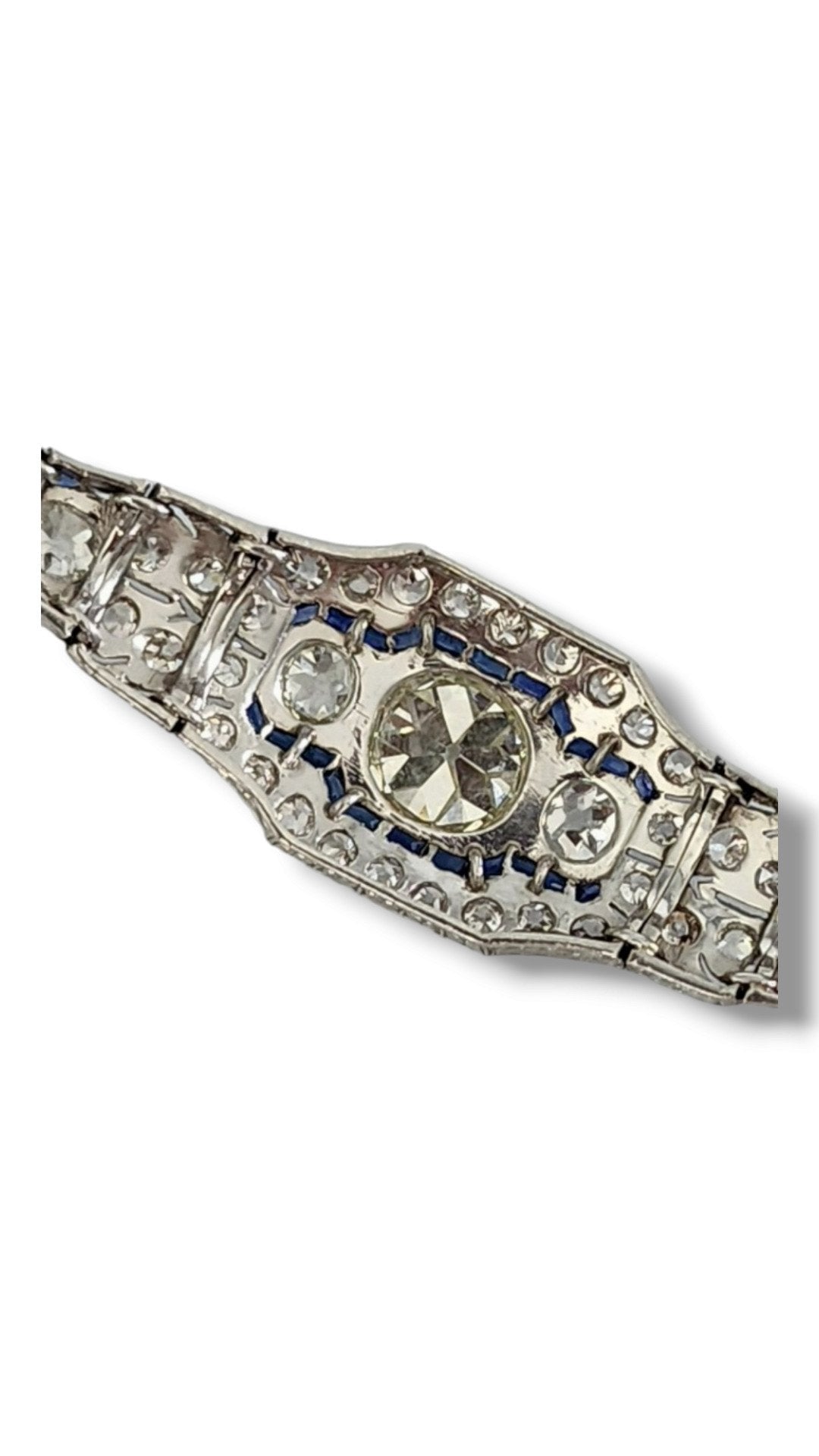 Bracelet Platinum,  Art Deco Platinum &  Diamond Bracelet Circa 1930,  6.39 Carats