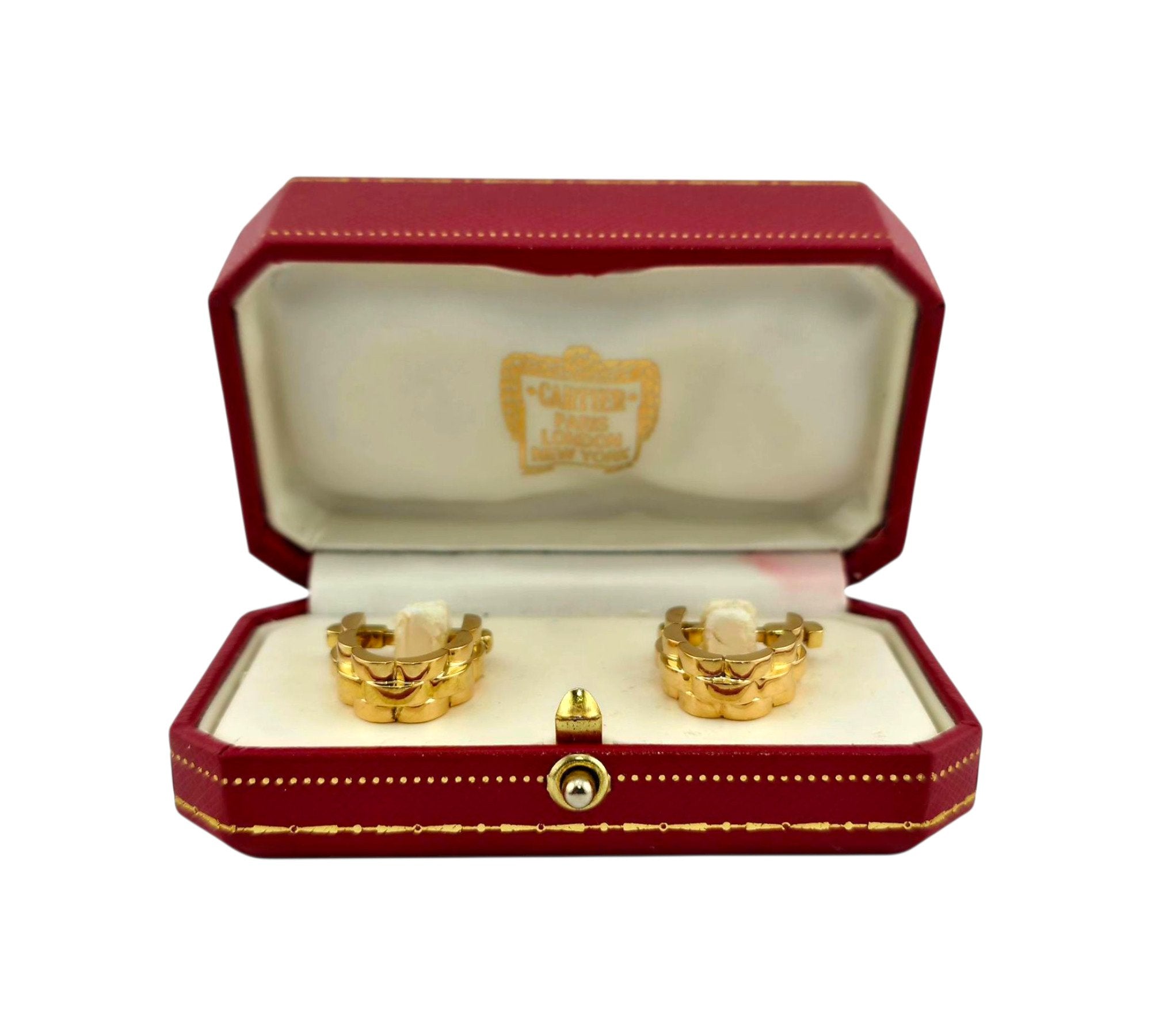 Cartier - Cufflinks - 18 kt. Yellow gold, Cartier Panthere 18k Yellow Gold Cufflinks