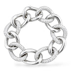 Tiffany & Co. White Gold 22.00ct Diamond Link Bangle Bracelet