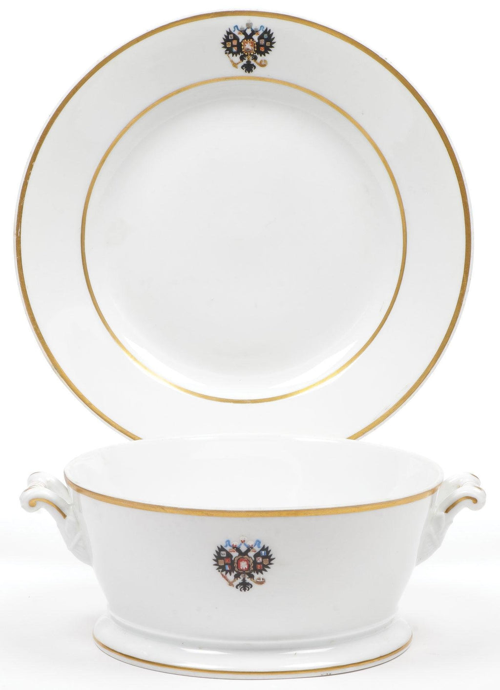 Imperial Rare Russian Porcelain Coronation Service Circa 1800s Bowl