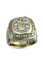 19K White Gold Russian Hockey Championship 1.85ct Diamond Ring Signed Makarov