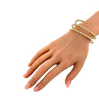 14K Yellow Gold 5.6ct Diamond Flexible Arm Bracelet