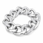 Tiffany & Co. White Gold 22.00ct Diamond Link Bangle Bracelet