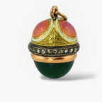 Imperial Russian 56K Gold Enamel and Diamond Pendant