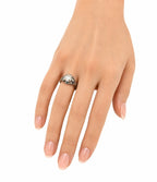 Platinum 1.12ct Diamond and Sapphire Art Deco Ring