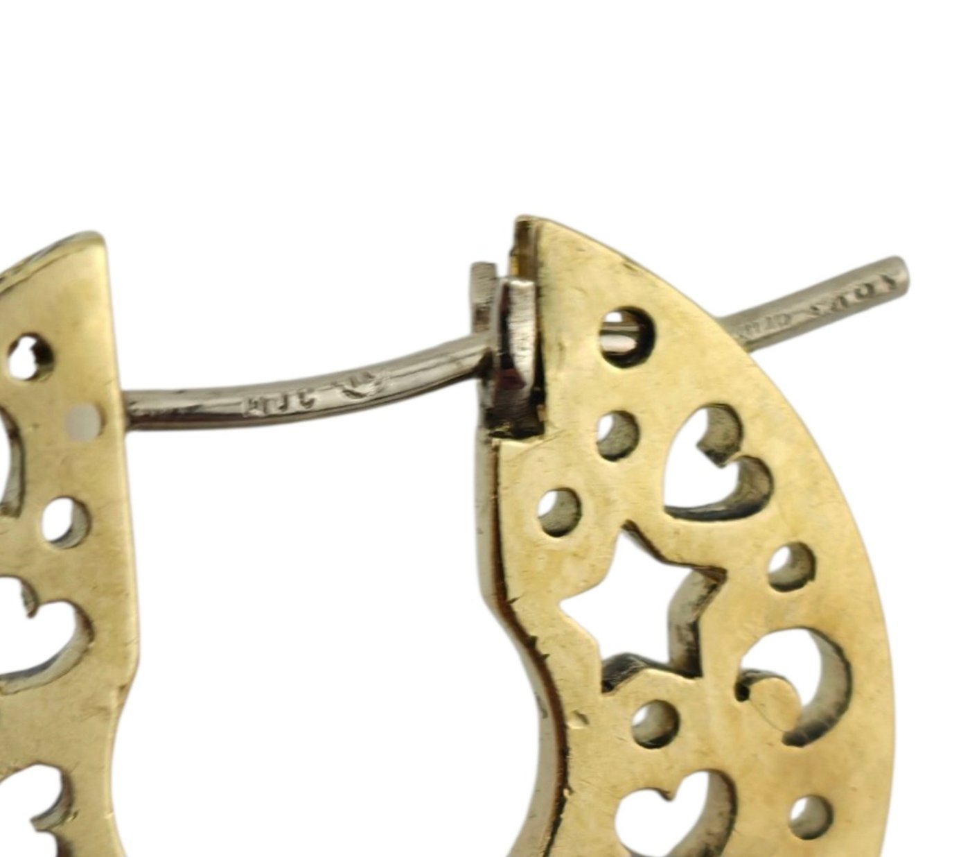 18K Yellow Gold 0.40ct Diamond Moon Design Earrings