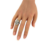 Platinum Art Deco 1.07ct Diamond and Sapphire Ring