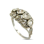 14K White Gold Antique Old Cut 1.00ct Diamond Ring