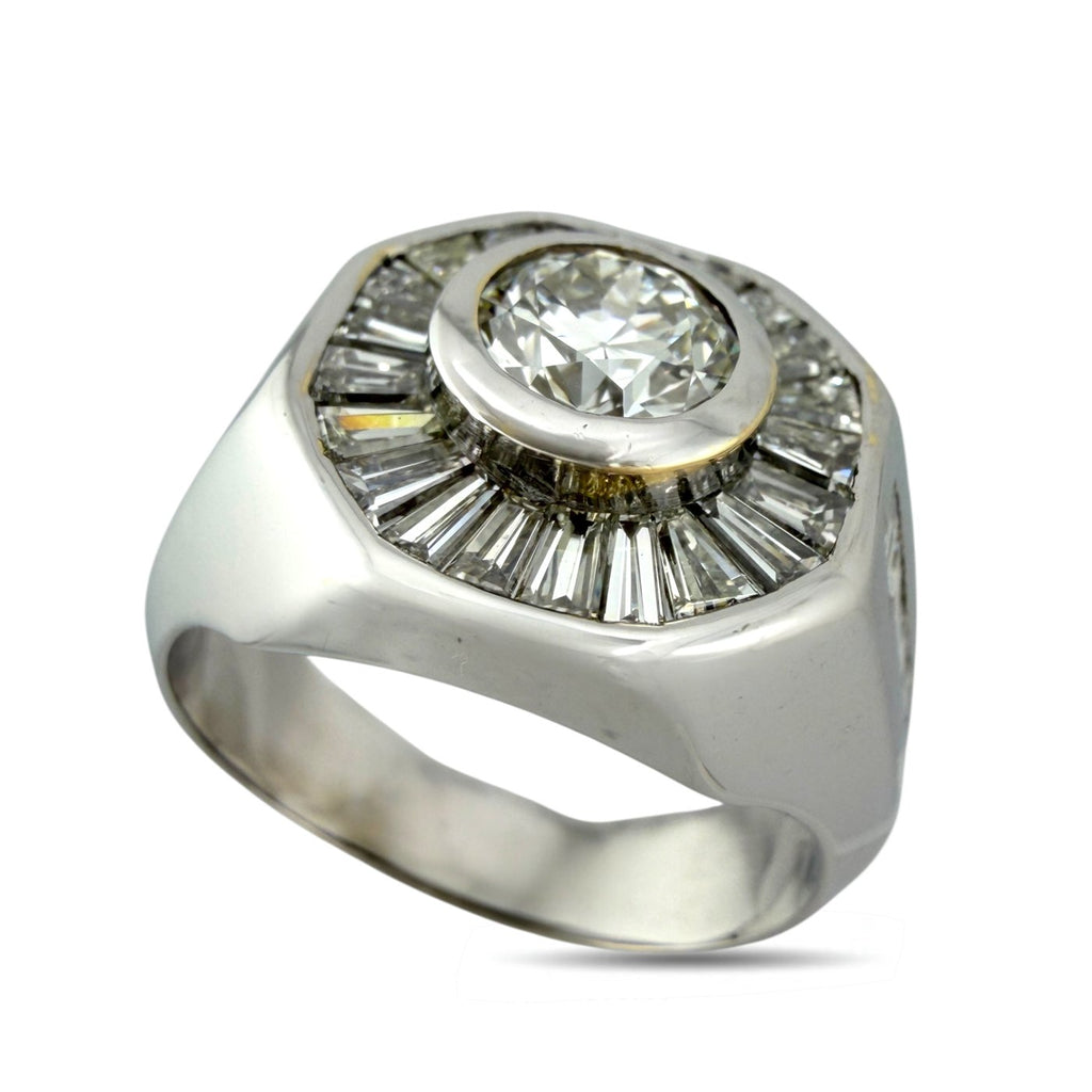 14K White Gold 1.95ct Diamond Statement Ring