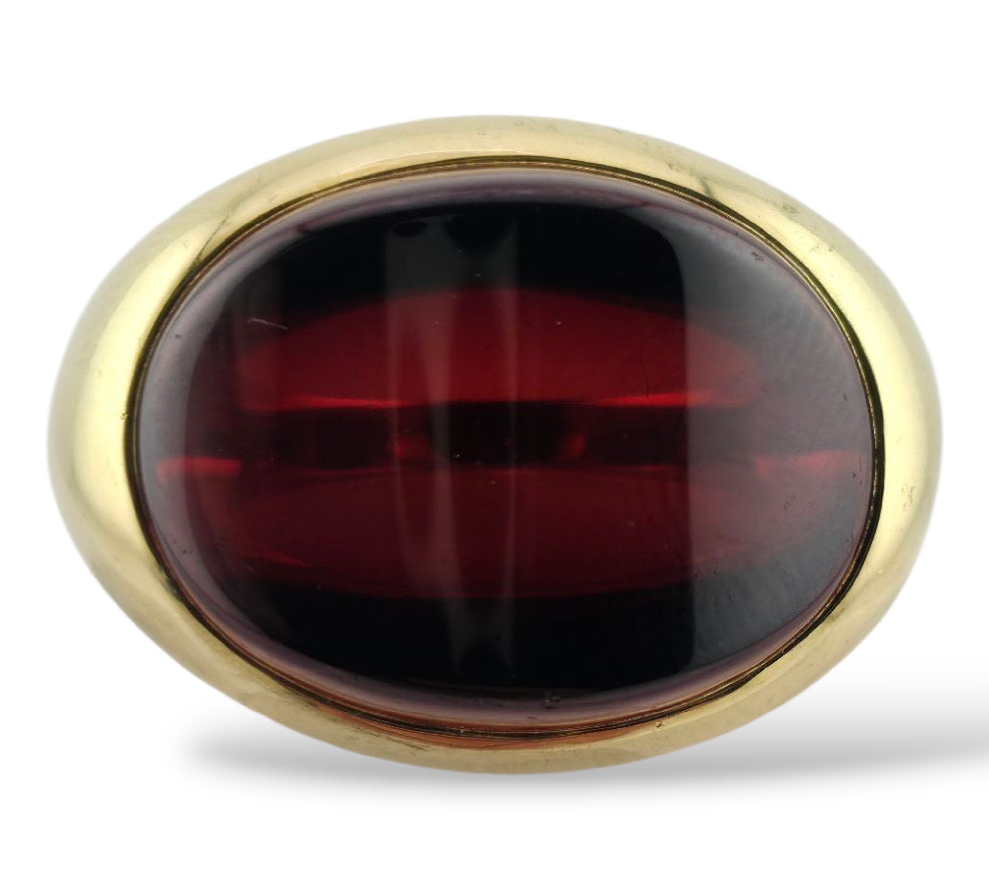 Pomellato - 18 kt. Yellow gold, Pomellato 18K Yellow Gold Red Garnet Ring Garnet