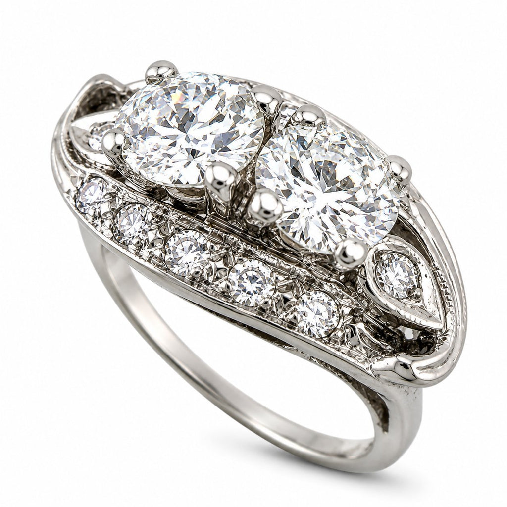 14K White Gold & 0.70ct Diamond Ring
