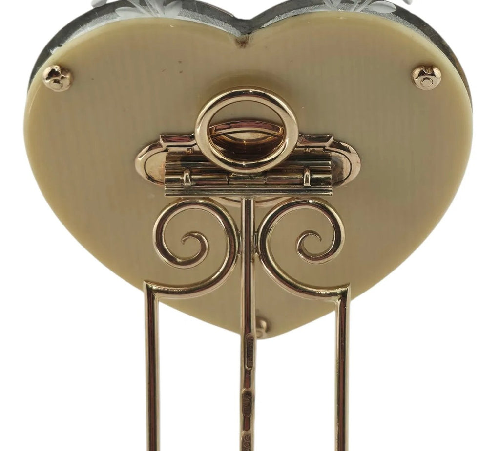 Imperial Russian K. Faberge 56K Gold Enamel and Diamond Photo Frame