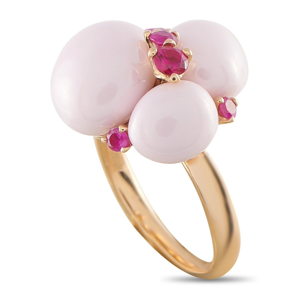 POMELLATO Capri 18K Rose Gold Ruby and Ceramic Ring