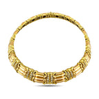 14K Yellow and Rose Gold 1ct Diamond Choker Necklace