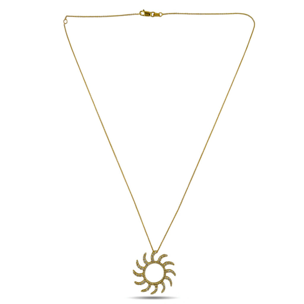 Roberto Coin 18K Yellow Gold 0.42ct Diamond Pendant Necklace