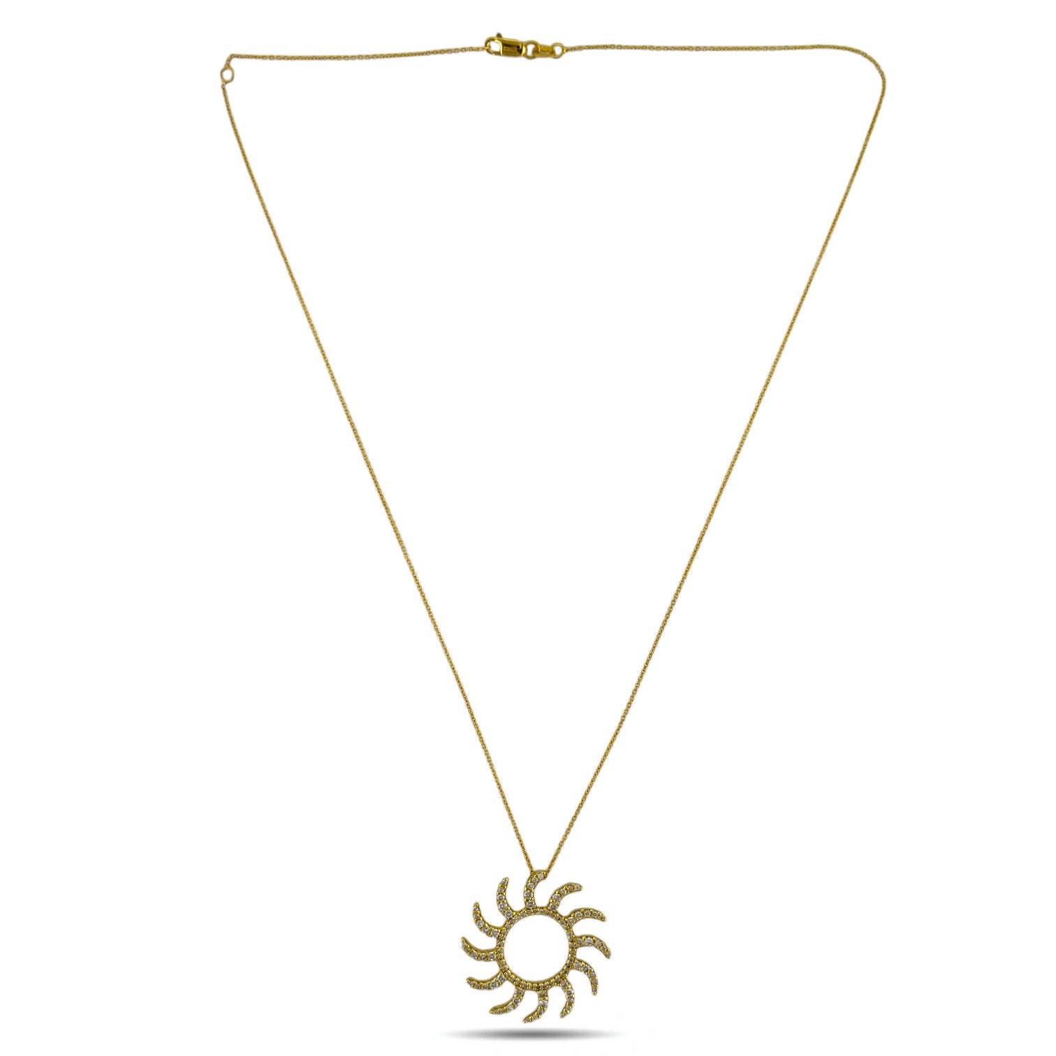 Roberto Coin 18K Yellow Gold 0.42ct Diamond Pendant Necklace