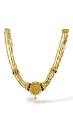 18K Yellow Gold Multi-Gemstone Sculptural Necklace