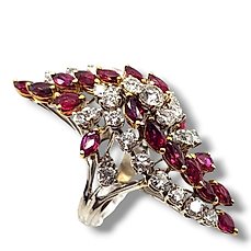Ring - 18 kt. White gold Diamond (Natural)