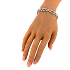 18K White Gold 2.0ct Diamond and 0.32ct Ruby Bracelet