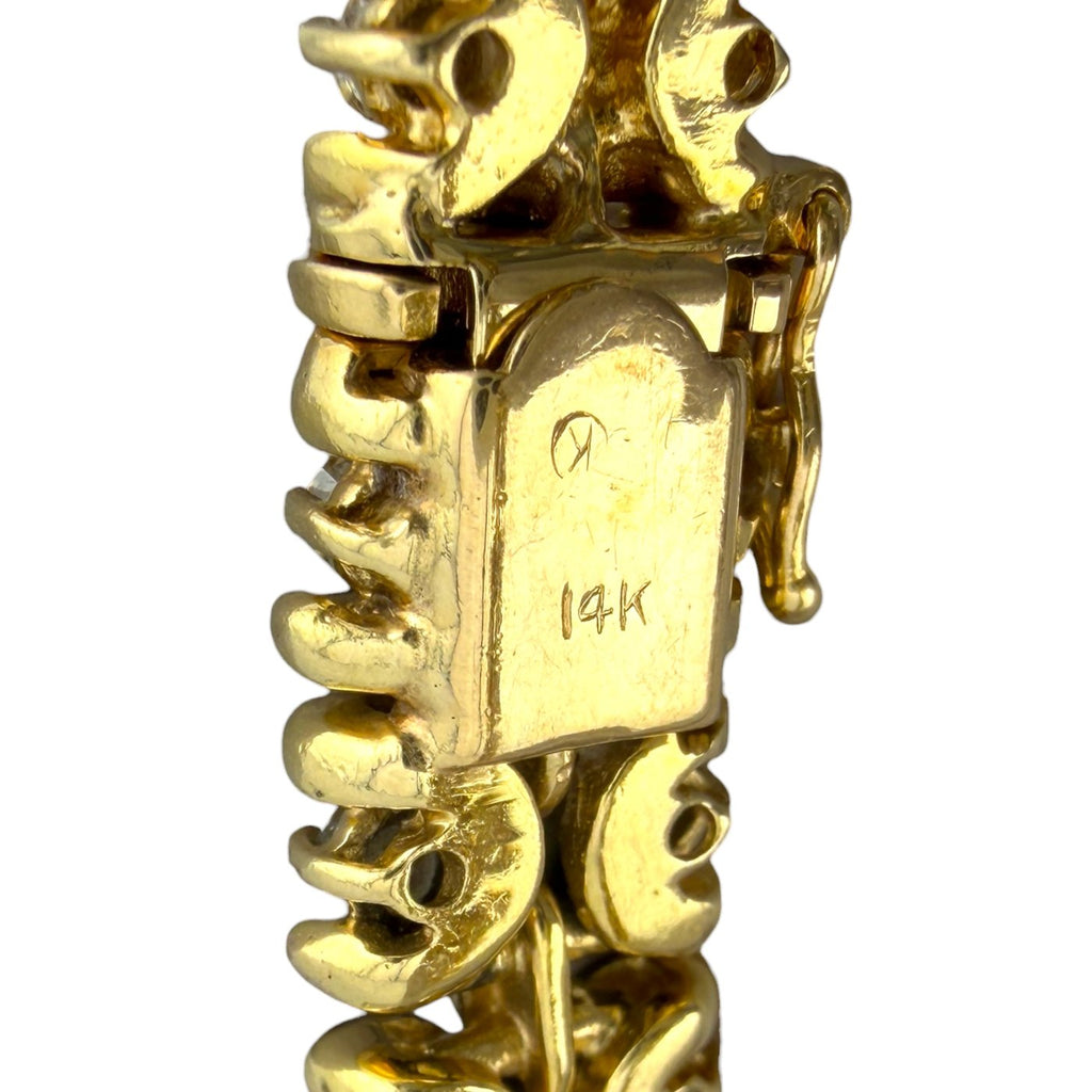 14K Yellow Gold 4.2ct Diamond Bracelet