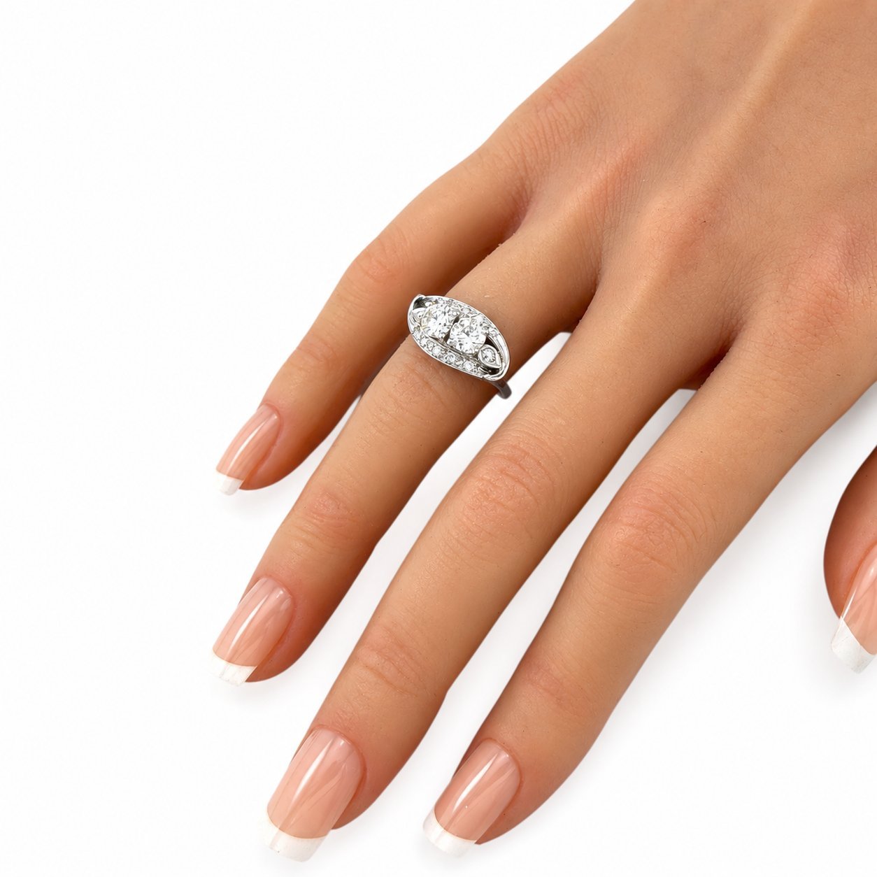 14K White Gold & 0.70ct Diamond Ring