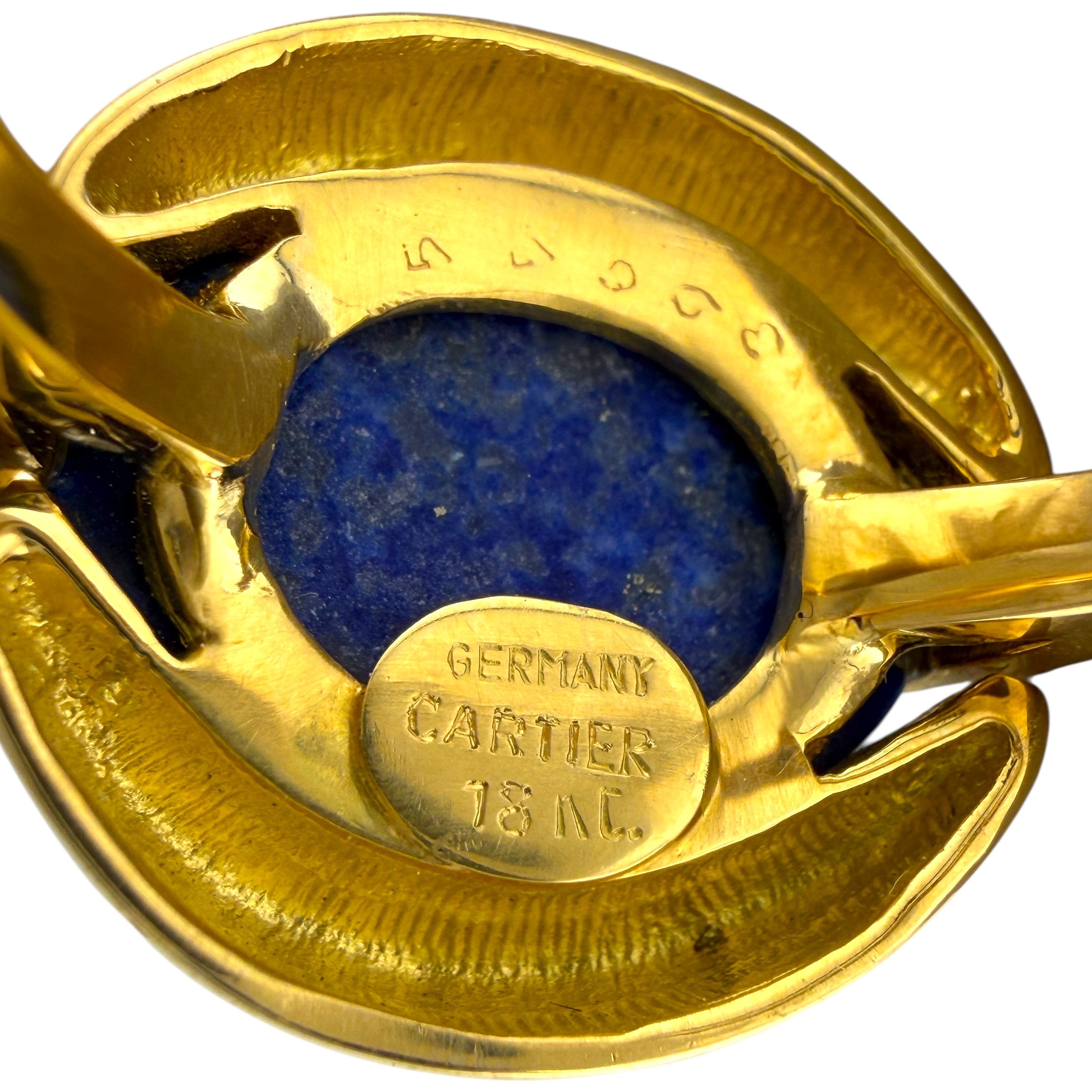 Cartier - 18 kt. Yellow gold,  Cartier 18K Yellow Gold Lapis Lazuli Ring  Lapis lazuli