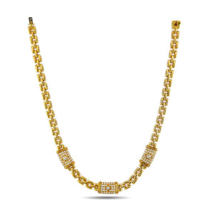 Cartier 4.40ct Diamond Maillon Panthere 18K Yellow Gold Link Necklace